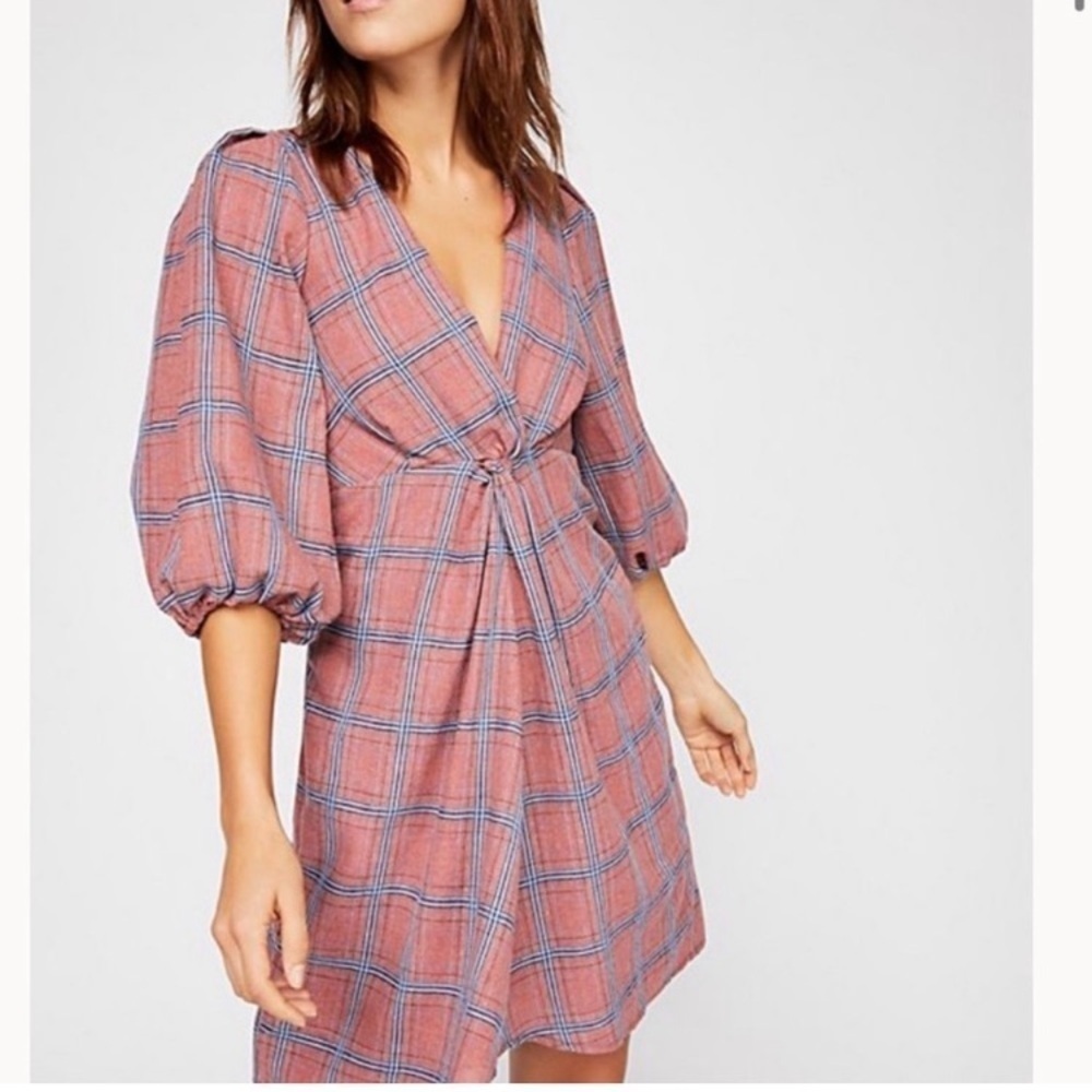 Free People Miss Molly Plaid Dress